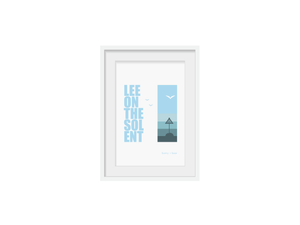 Lee on the Solent - Mini Beach Print Framed